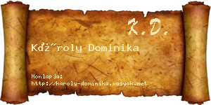 Károly Dominika névjegykártya